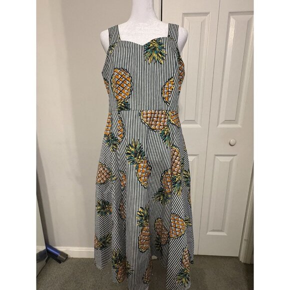 Royal Monk Sun Dress – Pineapple Print, Size M - Picture 2 of 6